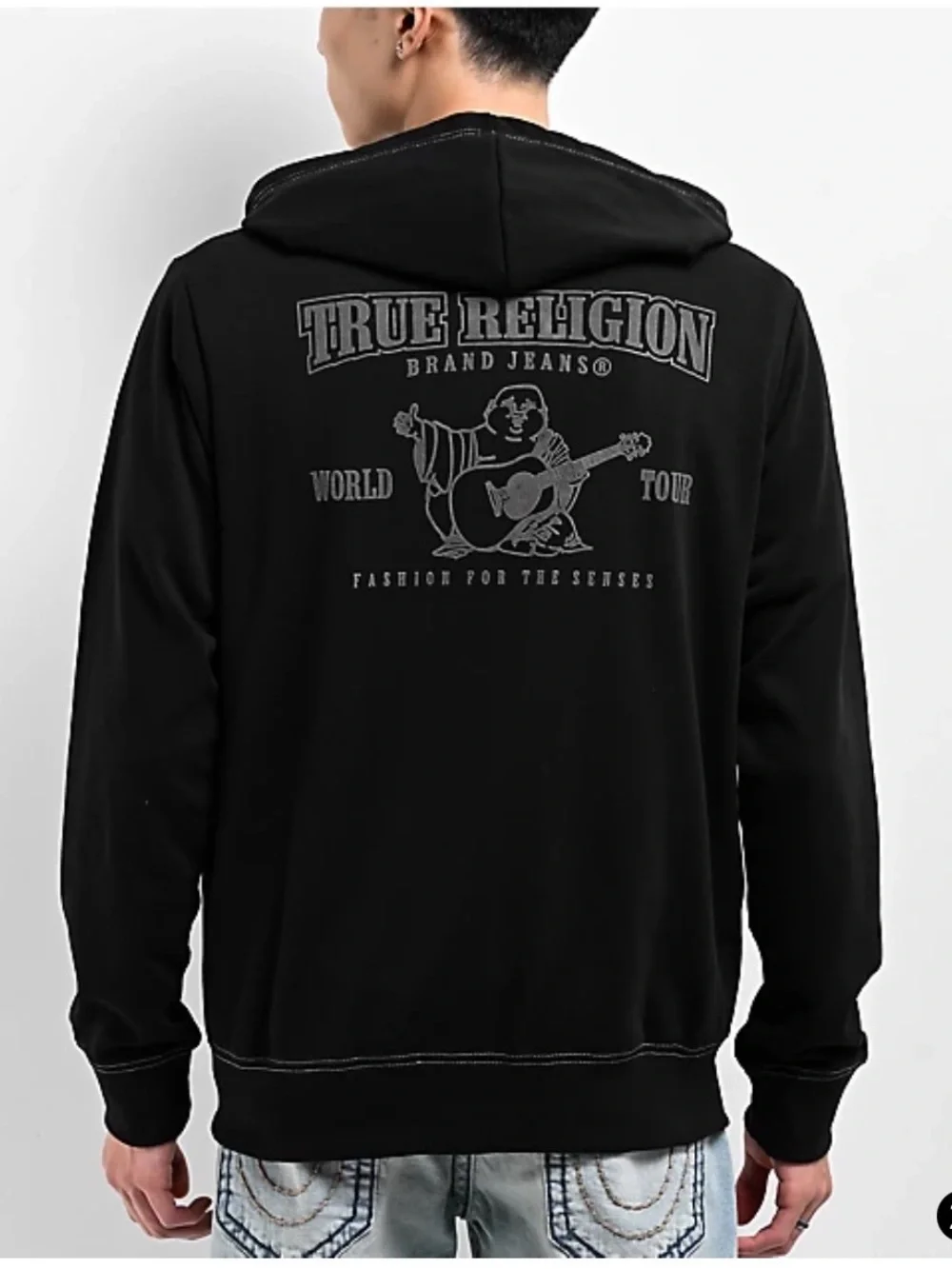 True Religion black zip